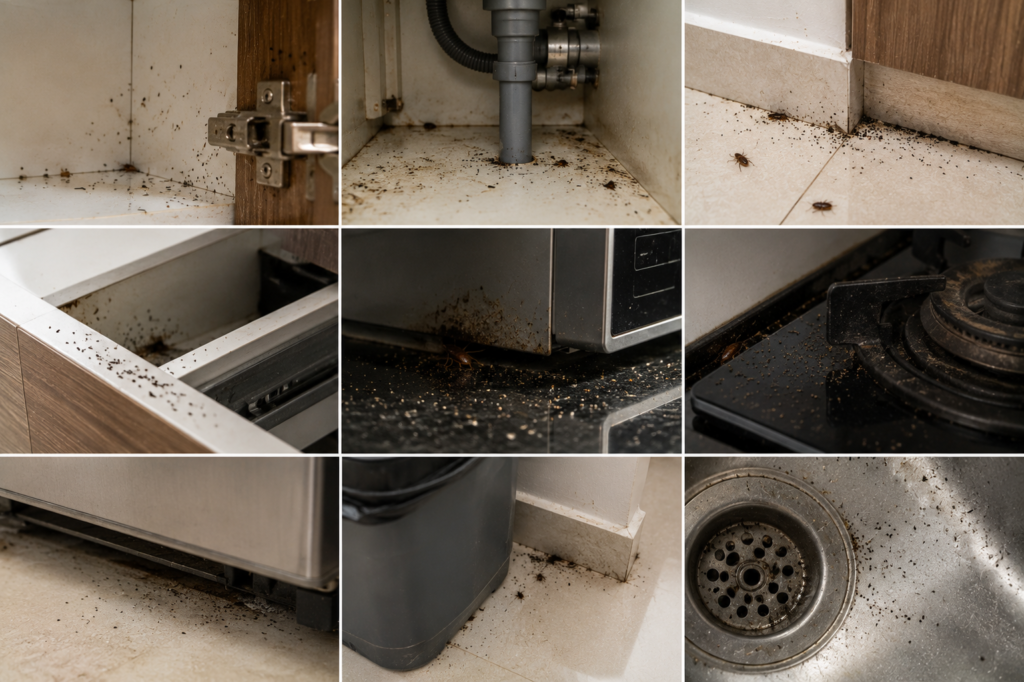 Common signs of cockroach infestation in homes and commercial properties